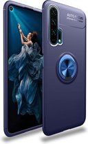 Voor Huawei nova 6 Lenuo schokbestendige TPU beschermhoes met onzichtbare houder (blauw)