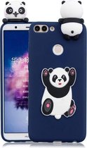 Voor Huawei Honor 9i 3D Cartoon patroon schokbestendig TPU beschermhoes (Panda)