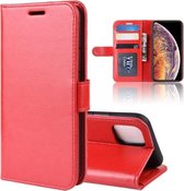R64 Texture Single Fold Horizontale Flip Leather Case voor iPhone 11 Pro Max, met houder & kaartsleuven & portemonnee (rood)