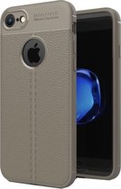 Voor iPhone SE 2020 & 8 & 7 Litchi Texture TPU beschermende achterkant van de behuizing (grijs)