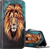 Voor iPhone SE 2020 & 8 & 7 Reliëf Leeuw Patroon Olifant Patroon Horizontale Flip Leren Case met Houder & Kaartsleuven & Portemonnee & Fotolijst