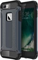 Voor iPhone 8 Plus & 7 Plus Tough Armor TPU + pc-combinatiehoes (donkerblauw)