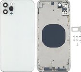 Behuizingsdeksel achterkant met uiterlijk imitatie van iP12 Pro Max voor iPhone XS Max (wit)