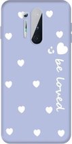 Voor OnePlus 8 Pro Small Smiley Heart Pattern schokbestendig TPU-hoesje (lichtpaars)