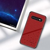 PINWUYO Volledige dekking Waterdichte schokbestendige pc + TPU + PU-hoes voor Galaxy S10 + (rood)