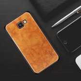 MOFI PC + TPU + PU lederen beschermende achterkant van de behuizing voor Galaxy J7 Prime 2 (lichtbruin)