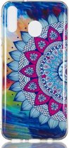 Kleurrijke Sun Flower Pattern Noctilucent TPU Soft Case voor Galaxy M20