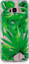 Green Leaf Pattern TPU Case voor Galaxy S8
