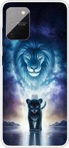 Voor Samsung Galaxy A91 / S10 Lite Gekleurd tekeningpatroon Zeer transparant TPU beschermhoes (leeuw)