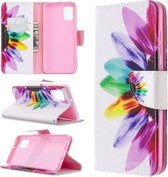 Voor Samsung Galaxy A31 Gekleurde Tekening Patroon Horizontale Flip Leren Case met Houder & Kaartsleuven & Portemonnee (Zonnebloem)