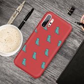 Voor Galaxy Note 10+ Cartoon Animal Pattern Shockproof TPU beschermhoes (rode dinosaurussen)