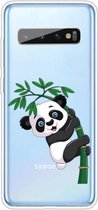 Voor Samsung Galaxy S10 + Shockproof Painted TPU beschermhoes (Panda)