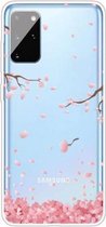 Voor Samsung Galaxy A31 schokbestendig geschilderd TPU beschermhoes (kersenbloesems)
