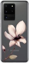 Voor Samsung Galaxy S20 Ultra gekleurd tekeningpatroon zeer transparant TPU beschermhoes (Lotus)