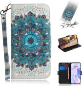 Voor Huawei P40 lite 5G 3D Geschilderd Patroon Magnetische Aantrekkelijkheid Horizontale Flip Leren Case met Houder & Kaartsleuf & Portemonnee & Lanyard (Pauwkrans)