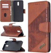 Voor Nokia 2.3 Bijpassende kleur Krokodiltextuur Horizontale flip PU lederen tas met portemonnee & houder & kaartsleuven (bruin)