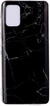 Voor Galaxy A71 Marble Pattern Soft TPU beschermhoes (zwart)