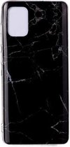 Voor Galaxy A51 Marble Pattern Soft TPU beschermhoes (zwart)