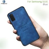 Voor Galaxy S20 PINWUYO Zun Series PC + TPU + Skin Waterproof Anti-fall All-inclusive beschermhoes (blauw)