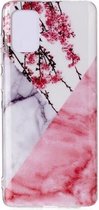 Voor Galaxy A51 Marble Pattern Soft TPU beschermhoes (pruimenbloesem)