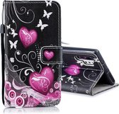 Voor Galaxy Note 10 Pro Horizontale lederen flip case met houder & kaartsleuven & portemonnee (Little Peach Heart)