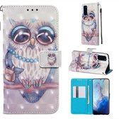 Voor Galaxy S20 3D schilderij horizontale flip lederen tas met houder & kaartsleuf & portemonnee & lanyard (grijze kat)