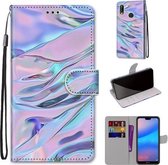 Voor Huawei P20 Lite / nova 3e Gekleurde tekening Cross Texture Horizontale Flip PU lederen hoes met houder & kaartsleuven & portemonnee & lanyard (Fluorescerende watertextuur)