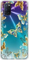 Voor OPPO A52 / A72 / A92 Gekleurde tekening Clear TPU Cover Beschermhoesjes (Dorking Butterfly)