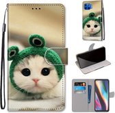 Voor Motorola Moto G 5G Plus Gekleurde Tekening Cross Textuur Horizontale Flip PU Lederen Case met Houder & Kaartsleuven & Portemonnee & Lanyard (Frog Kitten)