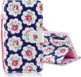 Voor Galaxy Note 10 horizontale lederen flip case met houder en kaartsleuven en portemonnee (roze roos)