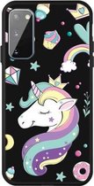 Voor Galaxy S20 Pattern Printing Embossment TPU Mobile Case (Candy Unicorn)