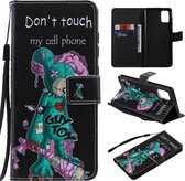 Voor Galaxy A71 Schilderen Horizontale lederen flip-hoes met houder & kaartsleuf & lanyard (Cyclops)