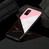 Voor Galaxy A70e Marble Pattern Soft TPU beschermhoes (driekleurig)