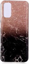 Voor Galaxy S20 Marble Pattern Soft TPU beschermhoes (zwart goud)