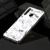 Voor Galaxy A21 Marble Pattern Soft TPU beschermhoes (wit)