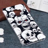 Voor Galaxy S9 + Noctilucent Red Eyes Skull Pattern TPU Soft Back Case Beschermhoes
