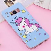 Voor Galaxy S8 Noctilucent IMD Horse Pattern Soft TPU Back Case Protector Cover