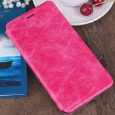 MOFI voor iPhone X Crazy Horse Texture horizontale lederen flip-hoes met houder en kaartsleuf (magenta)