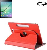 8 inch tablets lederen tas Crazy Horse textuur 360 graden rotatie beschermhoes omhulsel met houder voor Galaxy Tab S2 8.0 T715 / T710, Cube U16GT, ONDA Vi30W, Teclast P86 (rood)