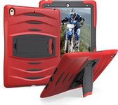 Voor iPad Pro 10,5 inch Wave Texture Series PC + siliconen beschermhoes met houder (rood)