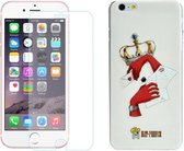 ENKAY Hat-Prince 2-in-1 creatief karakterpatroon harde hoes + 0.26 mm 9H + oppervlaktehardheid 2.5D explosieveilige gehard glasfilm voor iPhone 6 & 6s