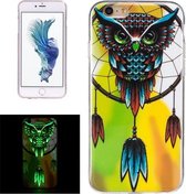 Voor iPhone 6 & 6s Noctilucent Owl Pattern IMD Vakmanschap Soft TPU Cover Case