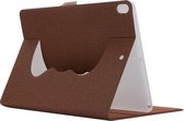 Stoffen textuur horizontaal flip effen kleur lederen tas met 360 graden rotatiehouder voor iPad Pro 10,5 inch (bruin)