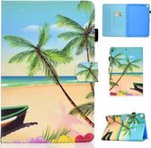 Voor iPad 10.2 inch Gekleurde Tekening Horizontale Flip Leren Case met Houder & Kaartsleuven & Slaap / Wekfunctie (Strand)