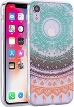 Gekleurde tekening patroon zeer transparant TPU beschermhoes voor iPhone XS Max (gekleurde bloem)