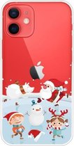 Christmas Series Clear TPU beschermhoes voor iPhone 12/12 Pro (Snow Entertainment)