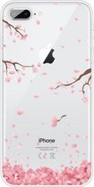 Voor iPhone 8 Plus / 7 Plus patroon TPU beschermhoes (Cherry Blossoms Fall)