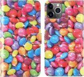 Voor iPhone 11 Pro Max 3D-schilderij Gekleurd tekeningpatroon Horizontaal Flip TPU + PU-lederen hoes met houder & kaartsleuven & portemonnee & lanyard (gekleurd suiker)