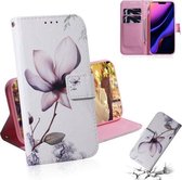 3D Gekleurde Tekening Horizontale Leren Flip Case, met Houder & Kaartsleuf & Portemonnee Voor iPhone 11 Pro (Magnolia)