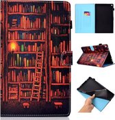 Voor Amazon Kindle Fire HD 10 Gekleurde tekening stiksels Horizontale flip lederen tas, met houder en kaartsleuven (boekenplank)